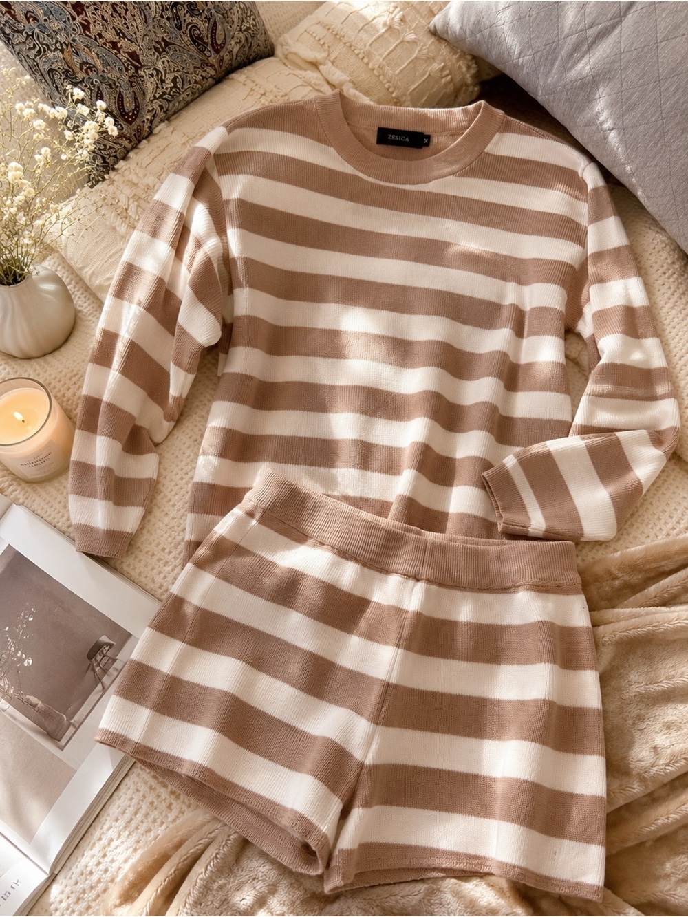 Zesica matching knit lounge set